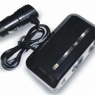 Разветвитель прикуривателя 12/24 (на 2 выхода+USB порт) CS212U со светодиодной подсветкой
