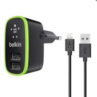 Двойная сетевая зарядка Belkin кабелем