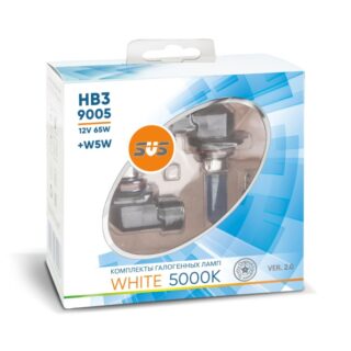 Комплект галогенных ламп SVS серия White 5000K 12V HB3/9005 65W+W5W White
