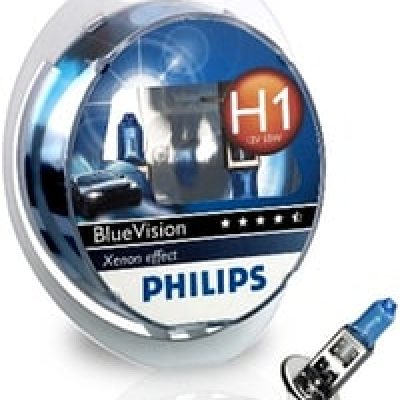 Галогенные лампы Philips H1 Blue Vision Ultra 4000K (2 шт.)