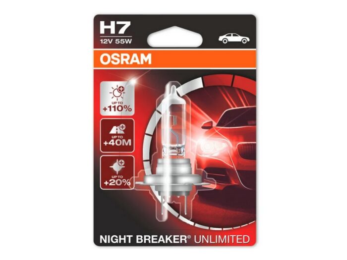 Автолампы Osram Night Breaker® UNLIMITED +110 % H7 к-т 12V 55W