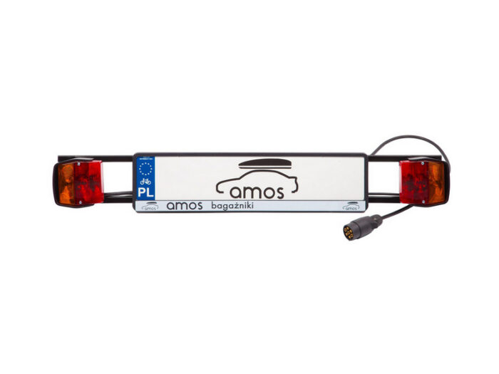Рамка по гос. номер AMOS с задними дублирующими фонарями.