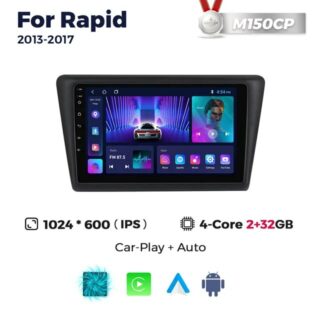 Штатная магнитола 9″ Android для Skoda Rapid 2012-2020 2/32Gb AHD CarPlay Android Auto