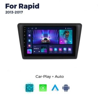 Штатная магнитола 9″ TS18 Android для Skoda Rapid 2012-2020 4/34Gb AHD CarPlay Android Auto