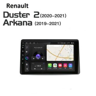 Штатная магнитола 2 DIN 10″ Android для Renault Duster 2020-2021 Arkana 2019-2021 TS7, AHD